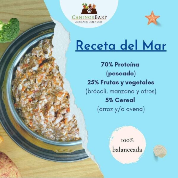 Receta del mar barf perros
